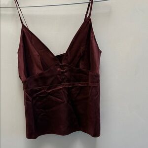 Fleur du Mal Burgundy Camisole Top